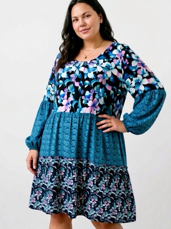 Soft Surroundings Dresses & Skirts - Soft Surroundings 2X Dress Romantic Mixed Print Gypsy Floral